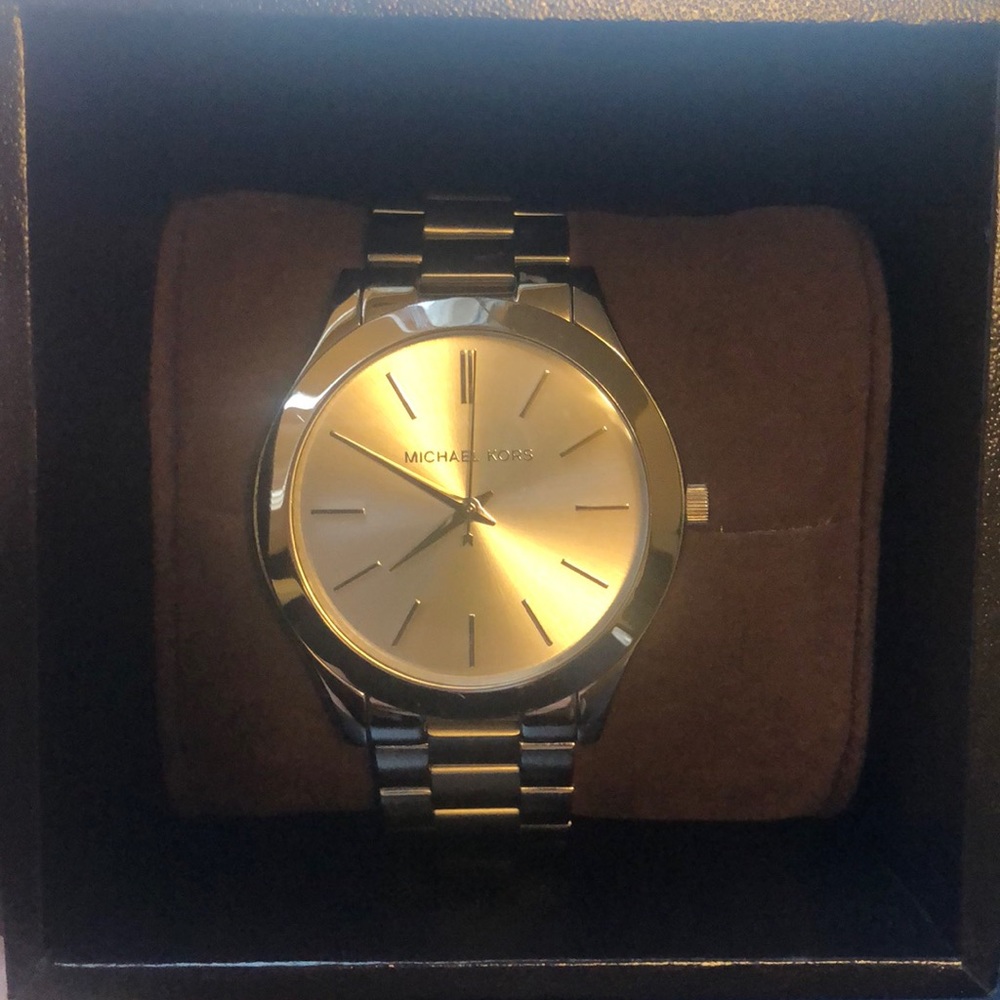 Silver women’s Michael Kors watch